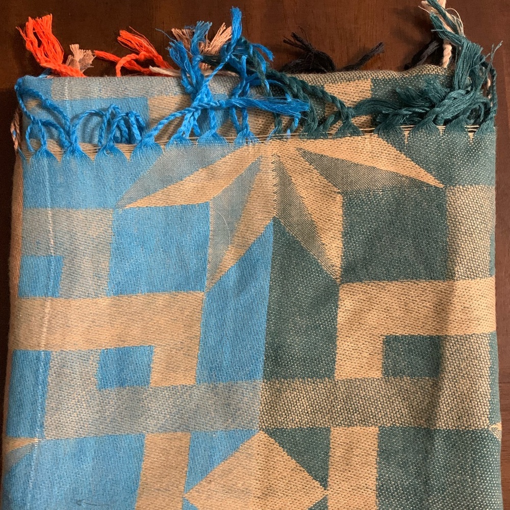 PASHMINA COLORED WRAP SCARF WITH FRINDGE ON SIDES MEASURES 63”LENGTH AND 27”DOWN